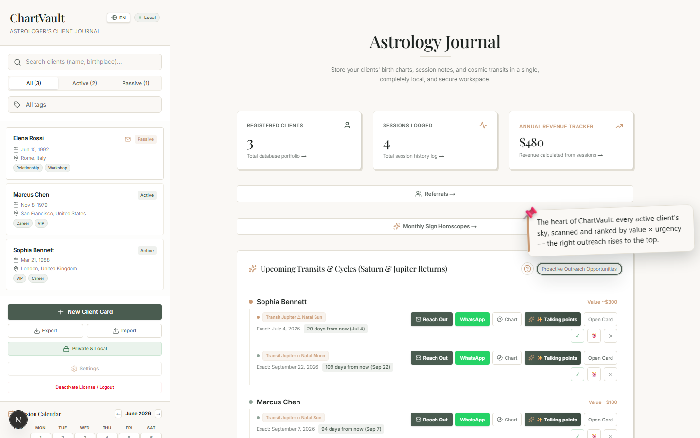 ChartVault — outreach feed
