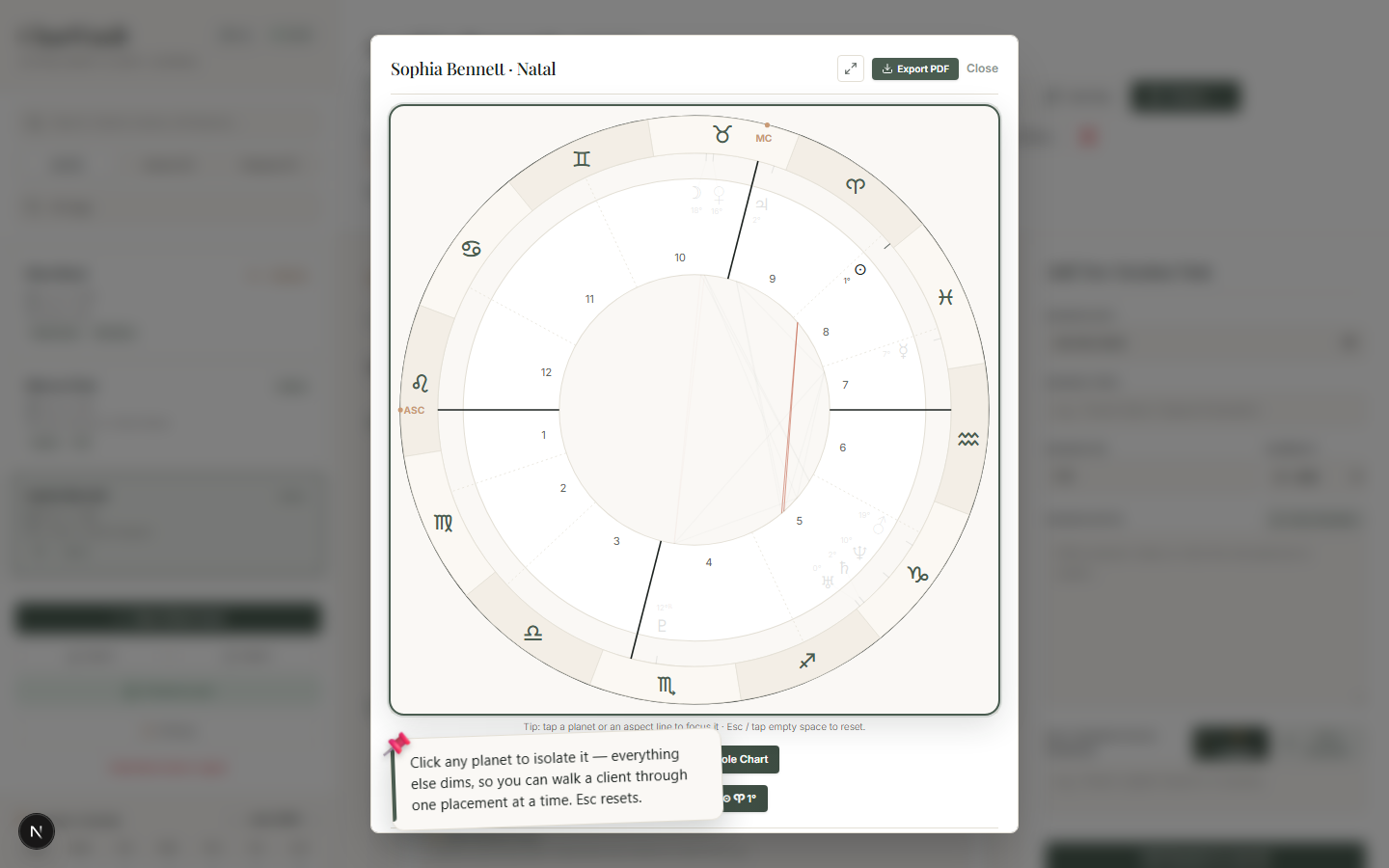 ChartVault — interactive focus